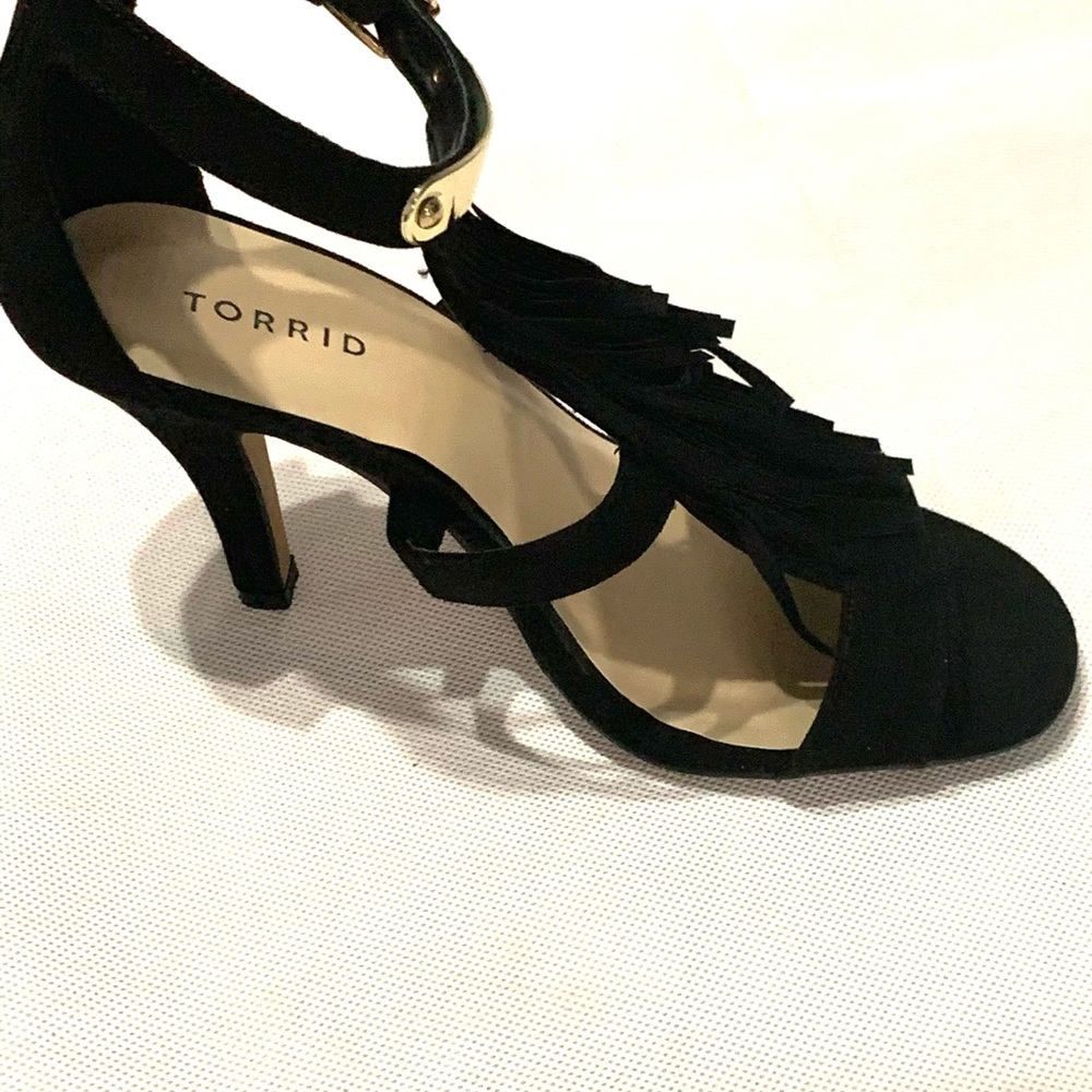 NWT Torrid Women's Black Strap Heels, Size 8